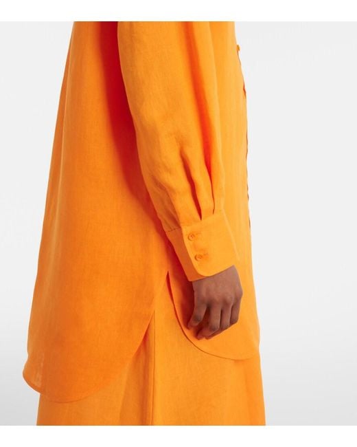 Eres Yellow Mignonette Linen Shirt