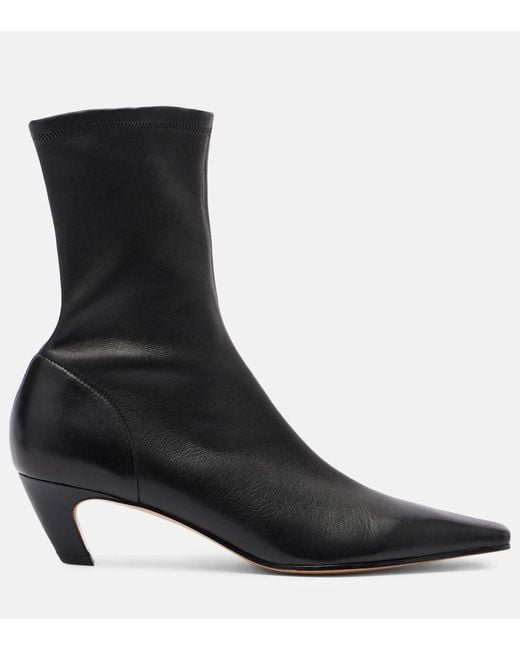 Khaite Black Ankle Boots Arizona 50 Aus Leder