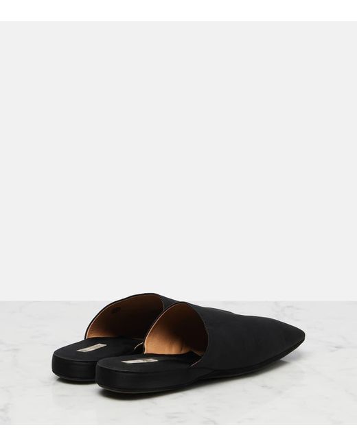 Calvin Klein Black Slippers Hugh Aus Satin