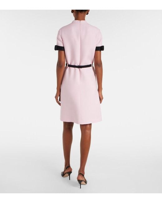 Valentino Pink Crepe Couture Bow-Detail Minidress