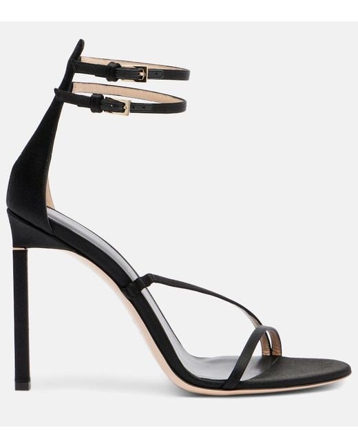 Tom Ford Black Satin Sandals