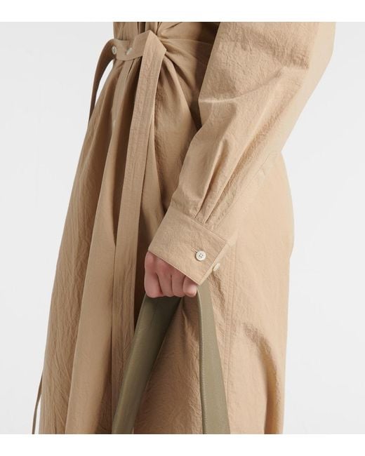 Lemaire Natural Belted Cotton Shirt Dress