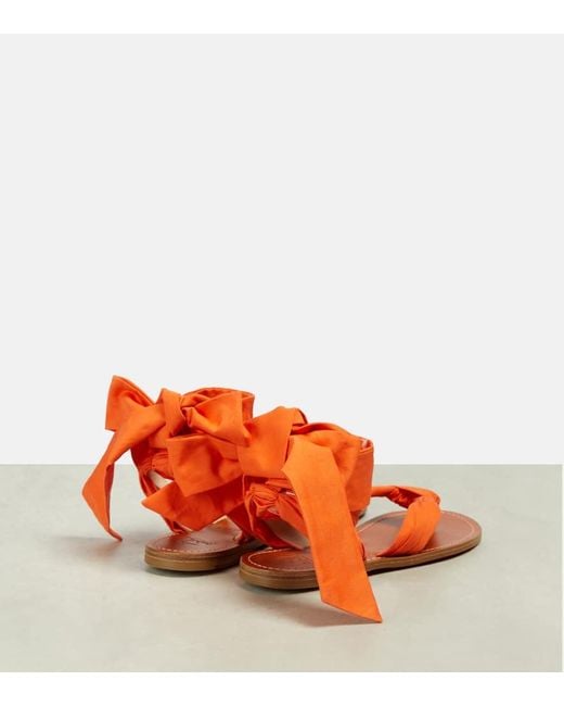 Christian Louboutin Orange Niloo Du Desert Sandals