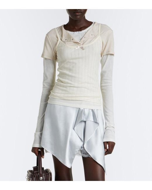 Top Superpose Acne en coloris White
