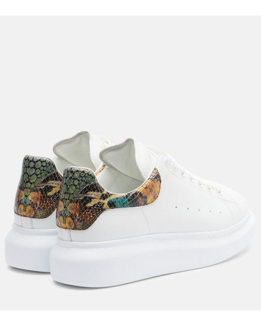 McQueen White Oversized Leather Sneakers