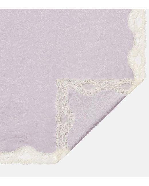 Chloé Purple Printed Silk Jacquard Scarf