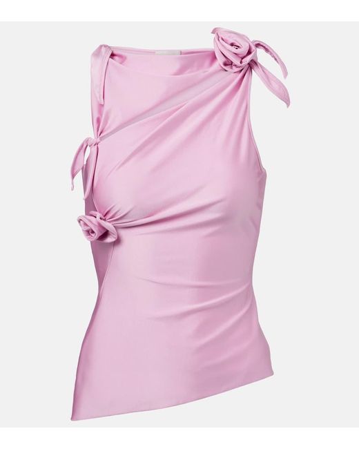 Top Asimmetrico Flowe di Coperni in Pink