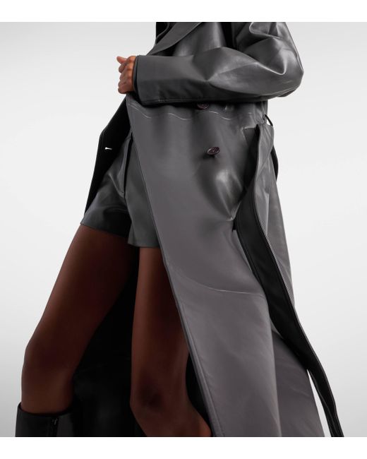 Trench-coat Tina en cuir synthetique Frankie Shop en coloris Black