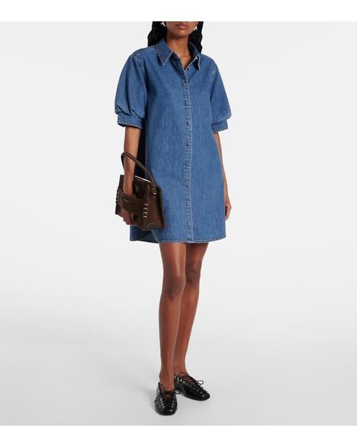 FRAME Blue Play Denim Minidress