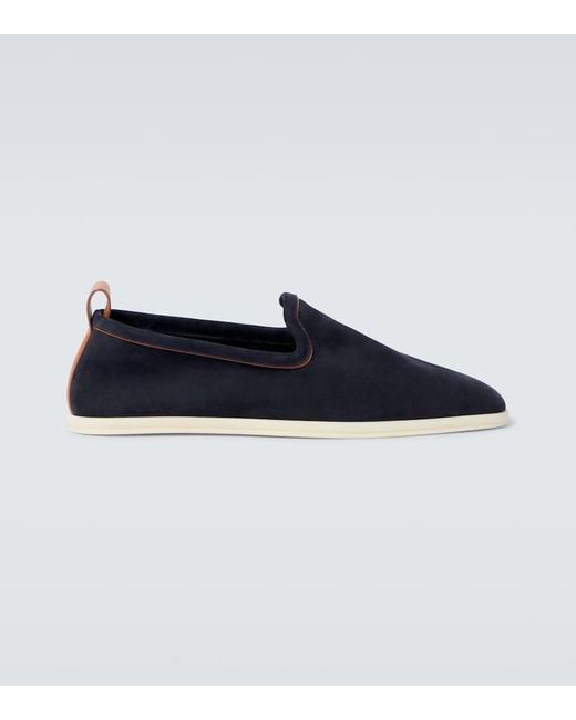 Mocassini Venice Walk di Loro Piana in Blue da Uomo