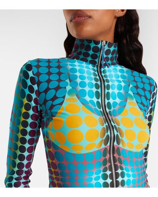 Jean Paul Gaultier Blue Re-Edition Printed Top