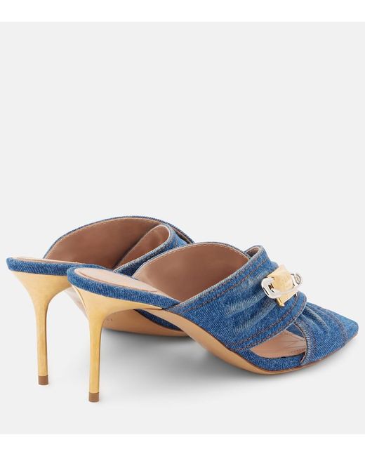 Mules 75 di Balmain in Blue