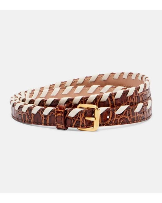Dries Van Noten Brown Leather Belt