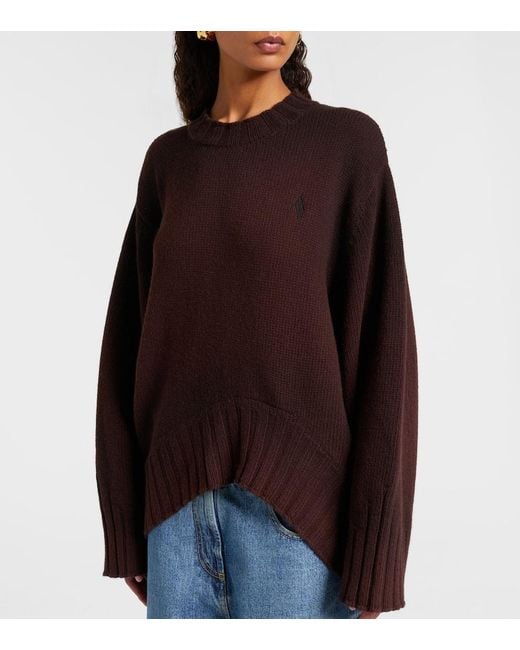 The Attico Purple Wool And Cashmere Sweater