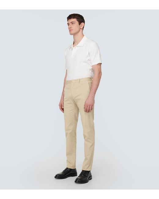 Zegna Natural Cotton-Blend Chinos for men