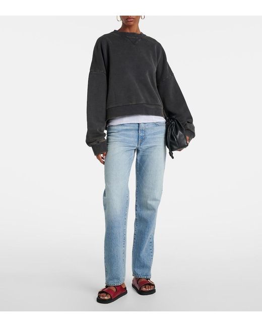 SLVRLAKE Denim Blue Kendra High-Rise Straight Jeans