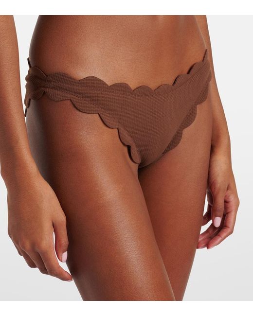 Marysia Swim Brown Antibes Scalloped Bikini Botom