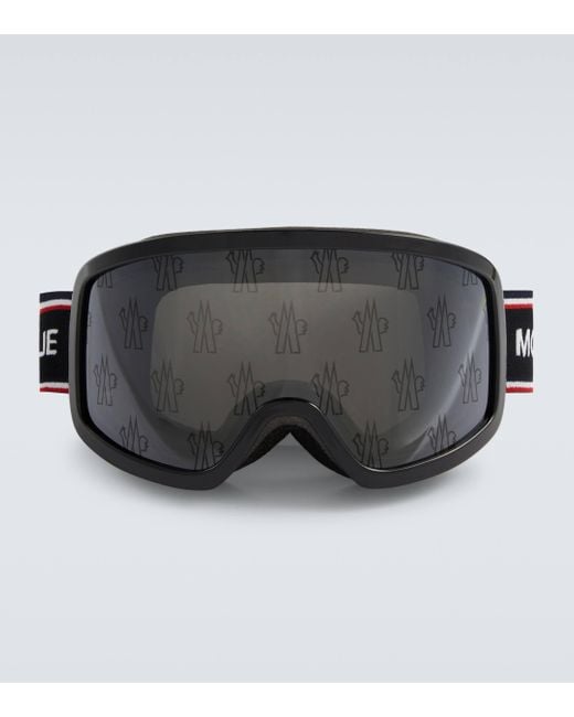 3 MONCLER GRENOBLE Black Logo Ski goggles for men