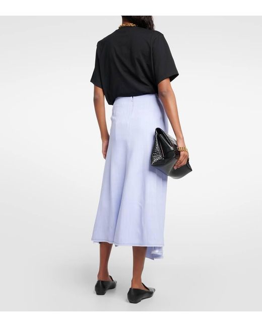 Victoria Beckham Purple Asymmetric Tie-dyed Maxi Skirt