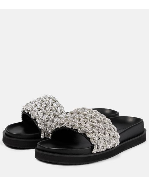Jonathan Simkhai Black Haven Crystal-embellished Sandals