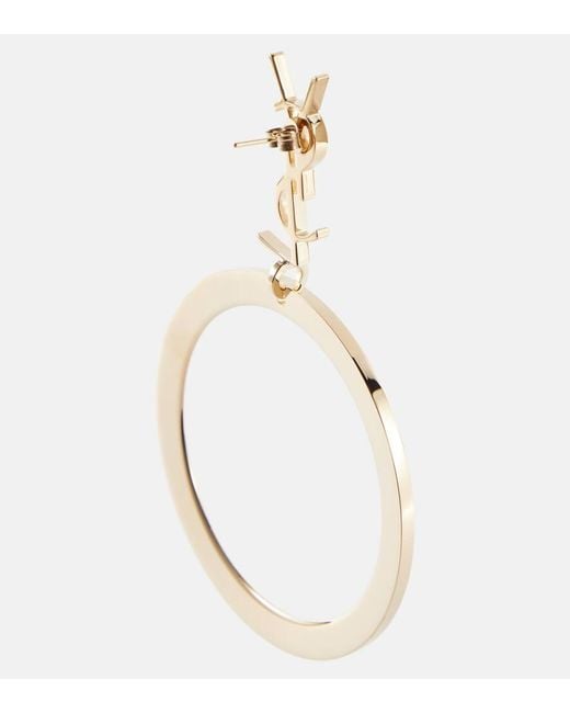 Pendientes De Aro Cassandre Saint Laurent de color Natural