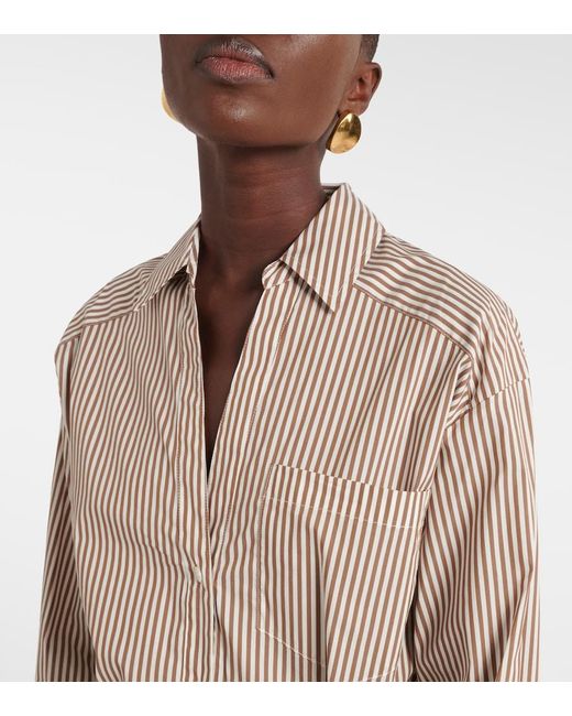 Veronica Beard Natural Roanoke Cotton-Blend Shirt Dress