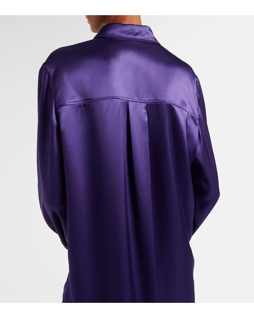 Joseph Blue Dieu Satin Blouse