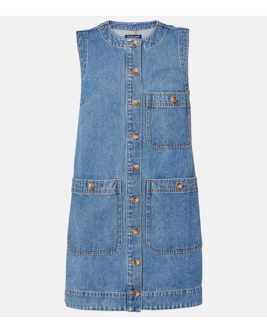 Veronica Beard Blue Oakley Denim Minidress