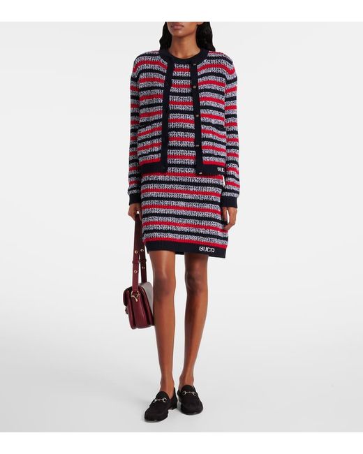Gucci Red Minikleid Aus Einem Baumwollgemisch