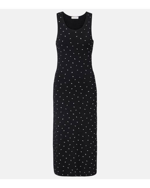 Altuzarra Blue Geordie Embellished Jersey Midi Dress