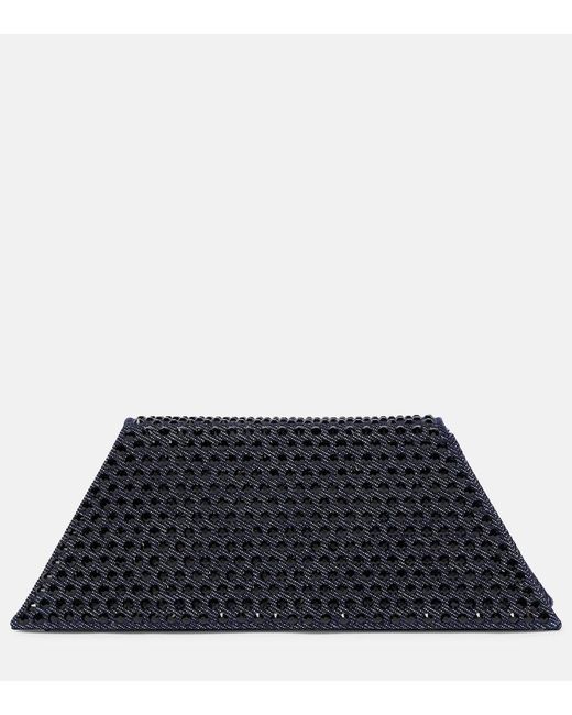 AMINA MUADDI Blue Superamini Yigit Denim Clutch
