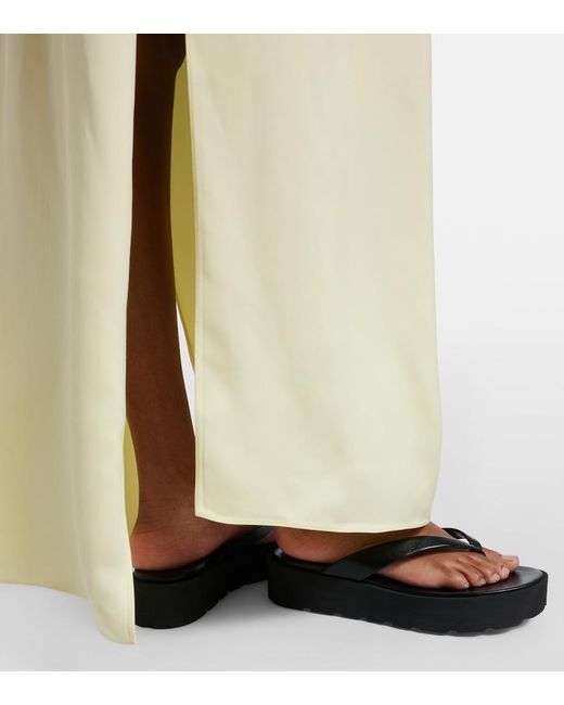 Gianvito Rossi Black Leather Platform Thong Sandals