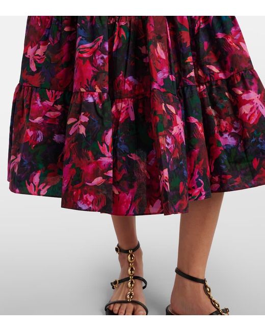 Abito Midi Ottilie di Ulla Johnson in Red