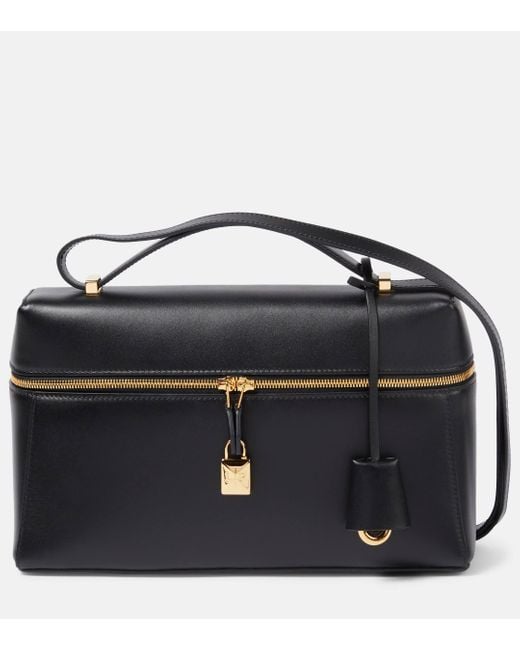 Loro Piana Black Extra L27 Leather Shoulder Bag