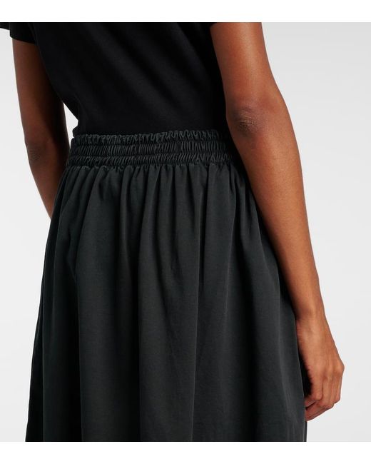 Jupe Midi Sophia En Coton Melange Velvet en coloris Black
