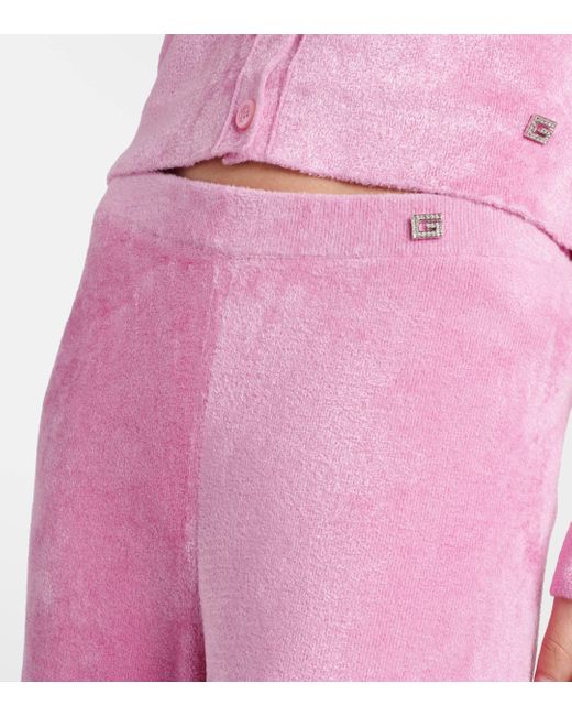 Pantalon de survetement evase Crystal G Gucci en coloris Pink