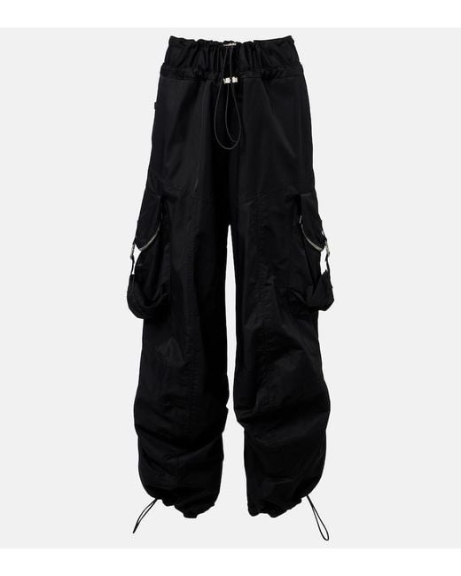 The Attico Black Cotton-Blend Cargo Pants