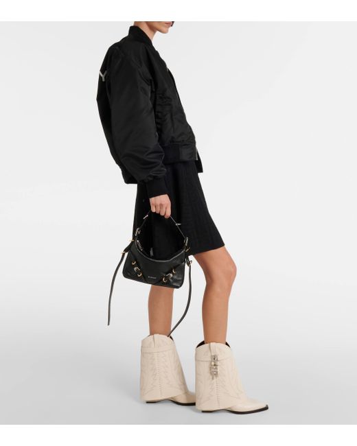 Givenchy Natural Shark Lock Cowboy Leather Ankle Boots