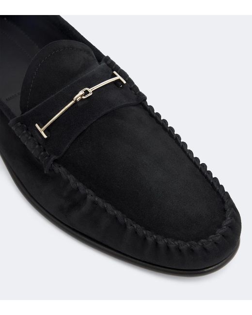 Tom Ford Black Suede Penny Loafers