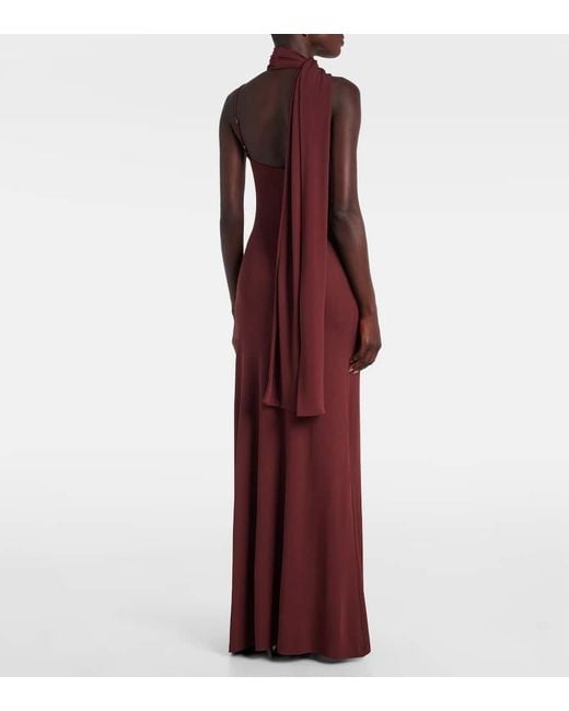 AYA MUSE Purple Wisp Draped Maxi Dress
