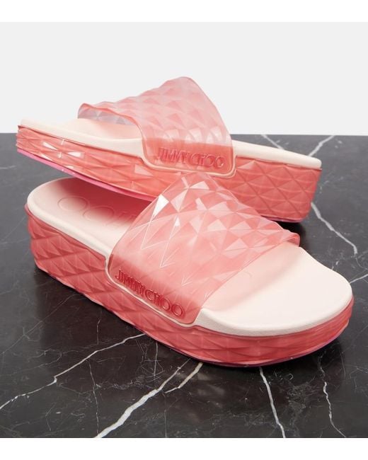 Jimmy Choo Pink Diamond Slides