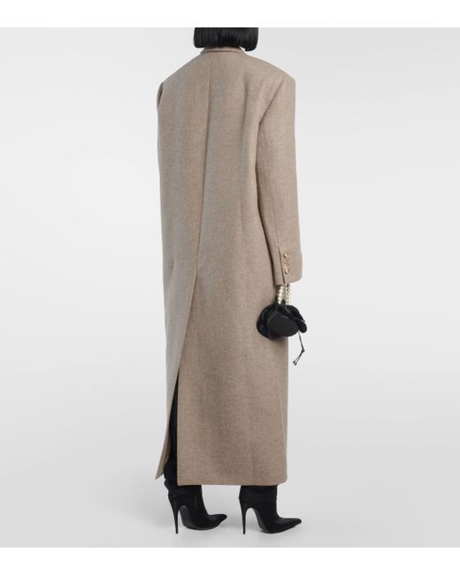 Magda Butrym Brown Wool Cashmere And Silk Coat