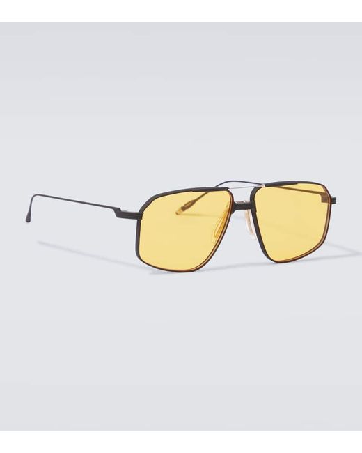 Gafas De Sol De Aviador Con Logo Jacques Marie Mage de hombre de color Metallic