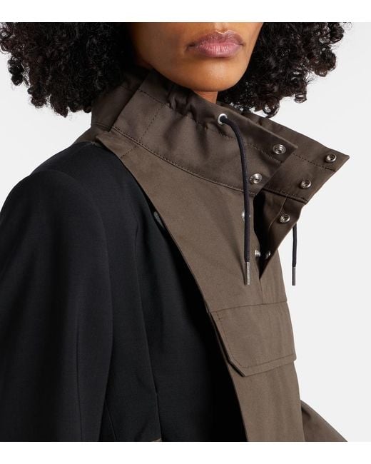 Sacai Black Paneled Blouson Jacket