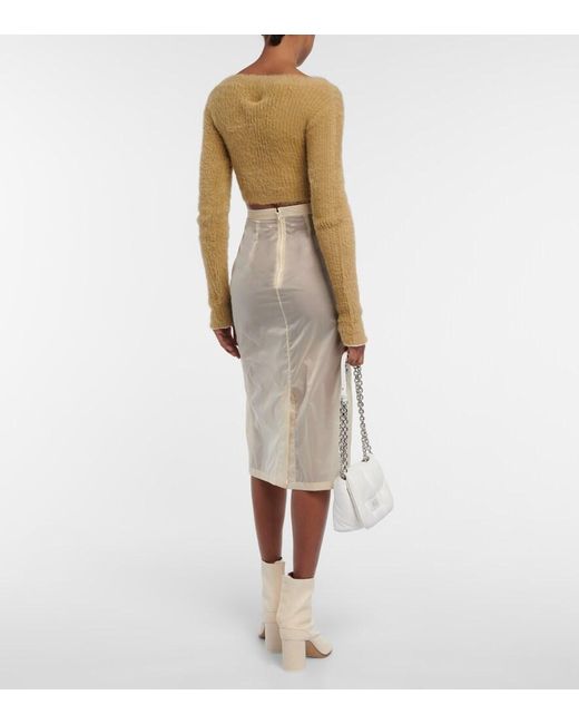 MM6 by Maison Margiela Yellow Knit Crop Top