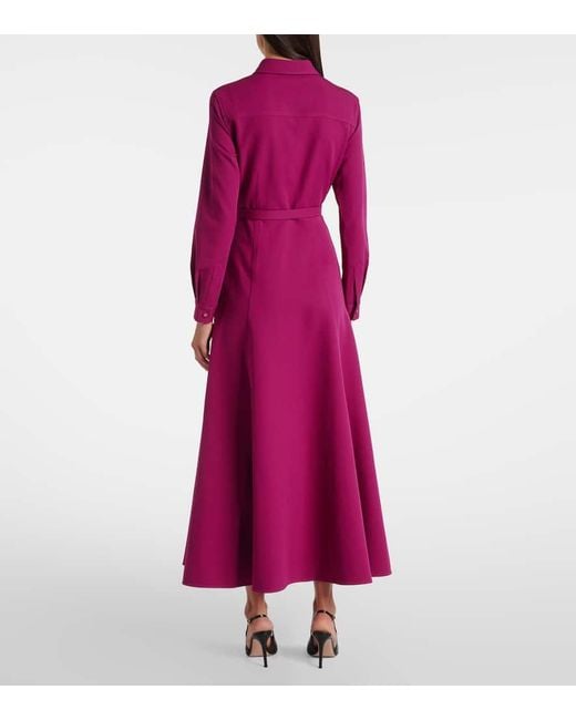 Roland Mouret Purple Hemdblusenkleid Aus Crepe
