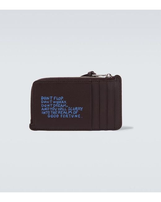 Loewe Brown X Louis Wain Leather Card Case for men