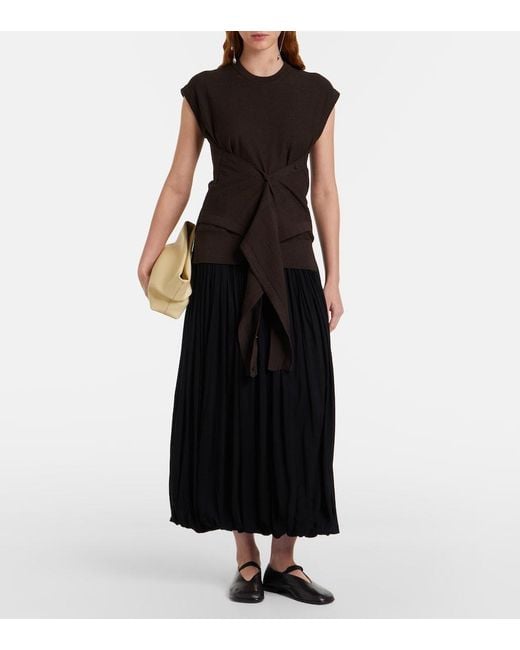Lemaire Black Glove Leather Ballet Flats