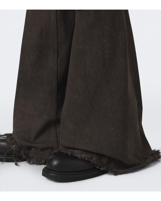 Rick Owens Gray Bolan Distressed Flared Jeans for men