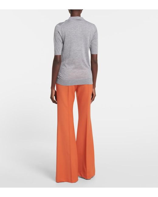 Gabriela Hearst Gray Frank Cashmere And Silk T-Shirt